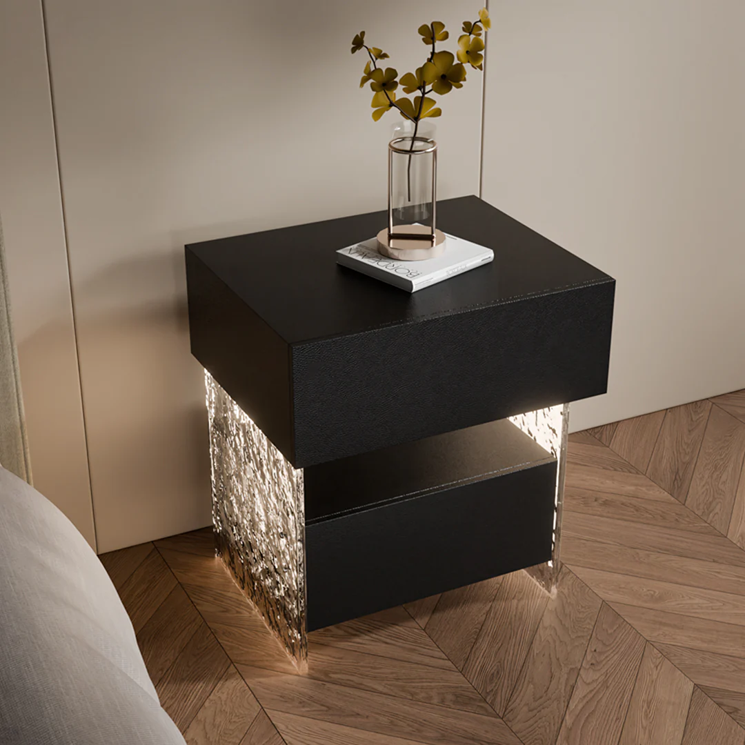 Ibarra Bedside Table With Storage & Light Strip - Image 4