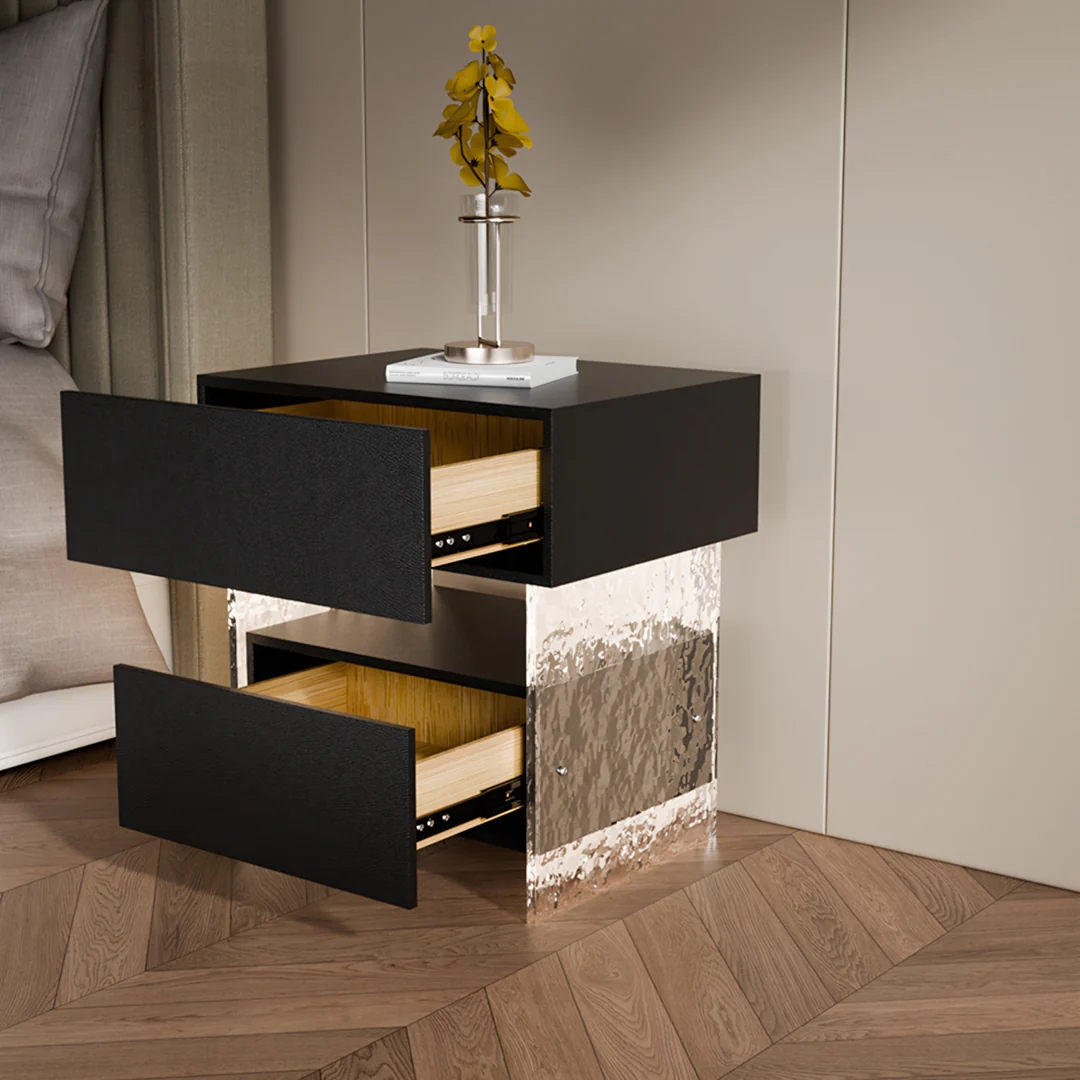 Ibarra Bedside Table With Storage & Light Strip - Image 5