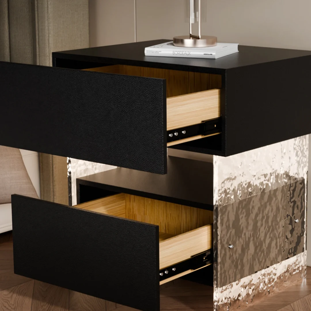Ibarra Bedside Table With Storage & Light Strip - Image 7