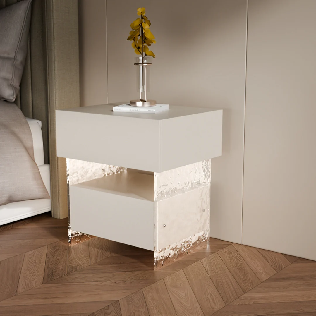 Ibarra Bedside Table With Storage & Light Strip - Image 8
