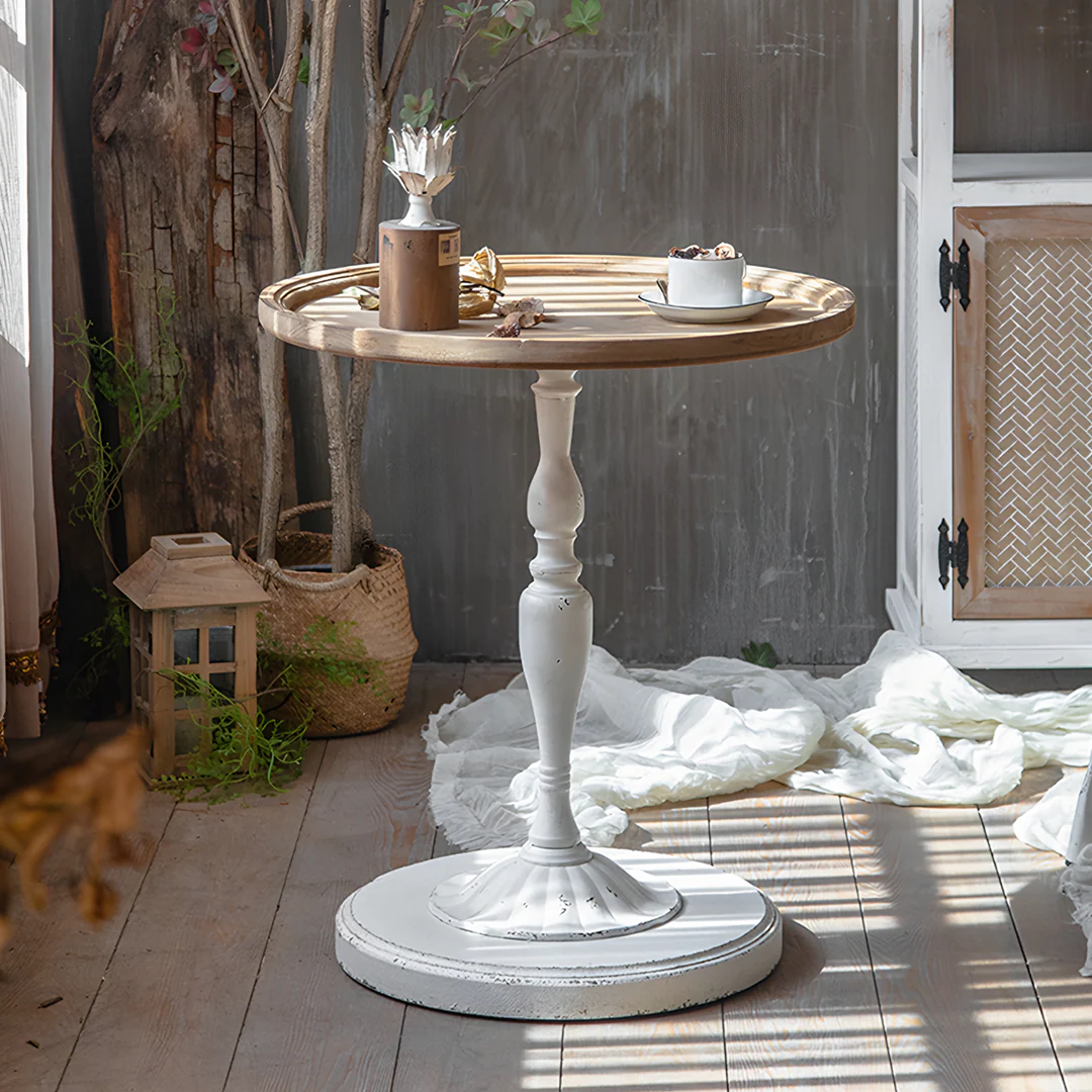 Iphigenia Retro Side Table, Wood Top - Image 3