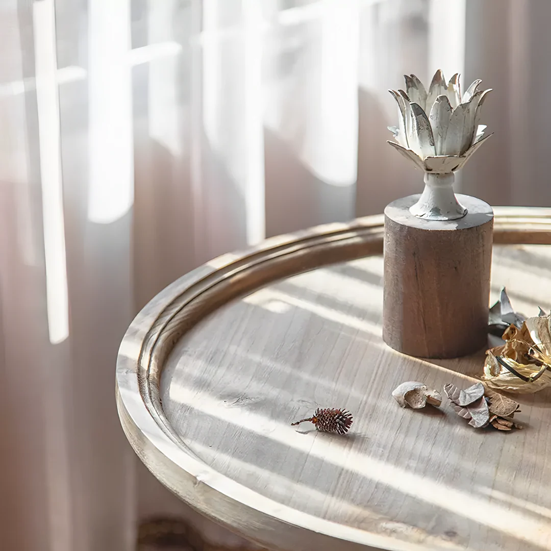 Iphigenia Retro Side Table, Wood Top - Image 5