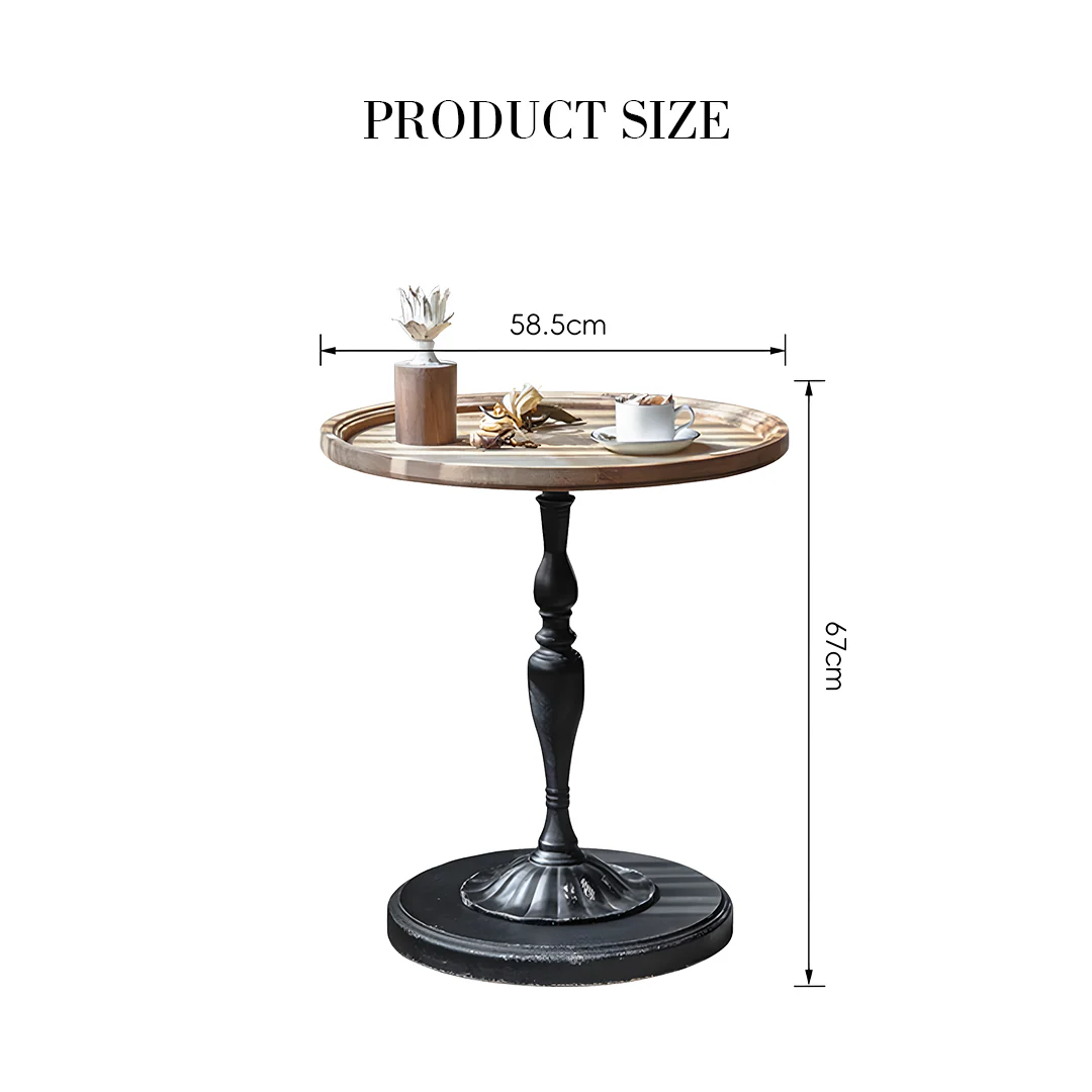 Iphigenia Retro Side Table, Wood Top - Image 7