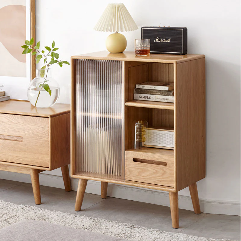 Iris Sideboard with Glass Door and Drawer, Oak - Image 3