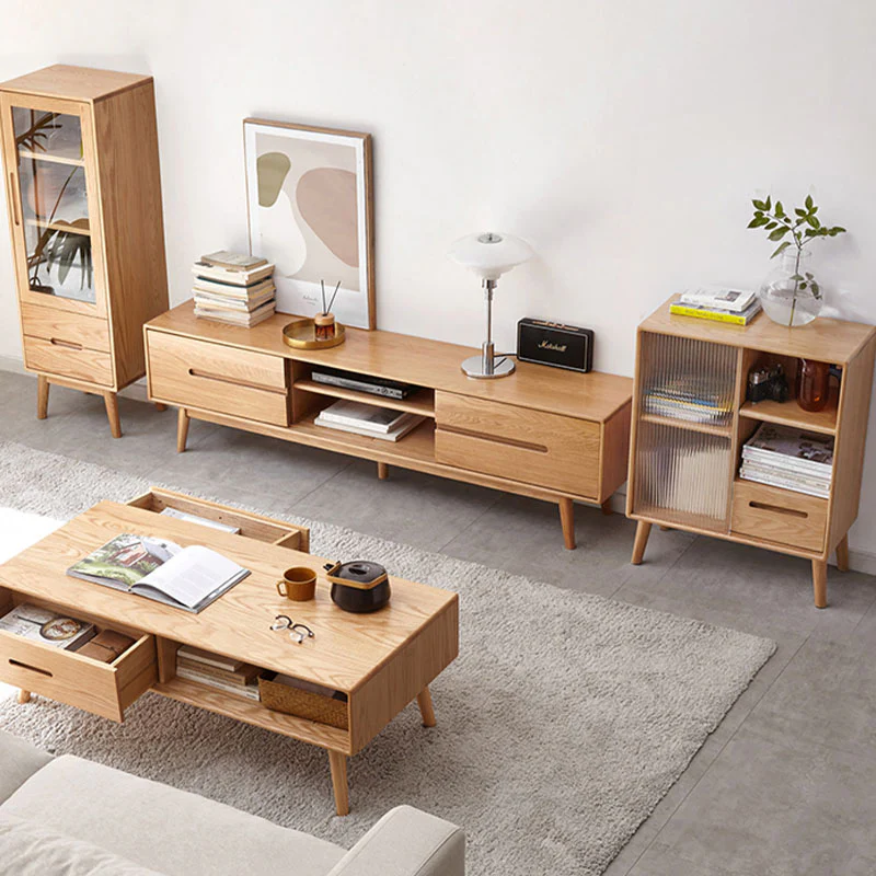 Iris Sideboard with Glass Door and Drawer, Oak - Image 5