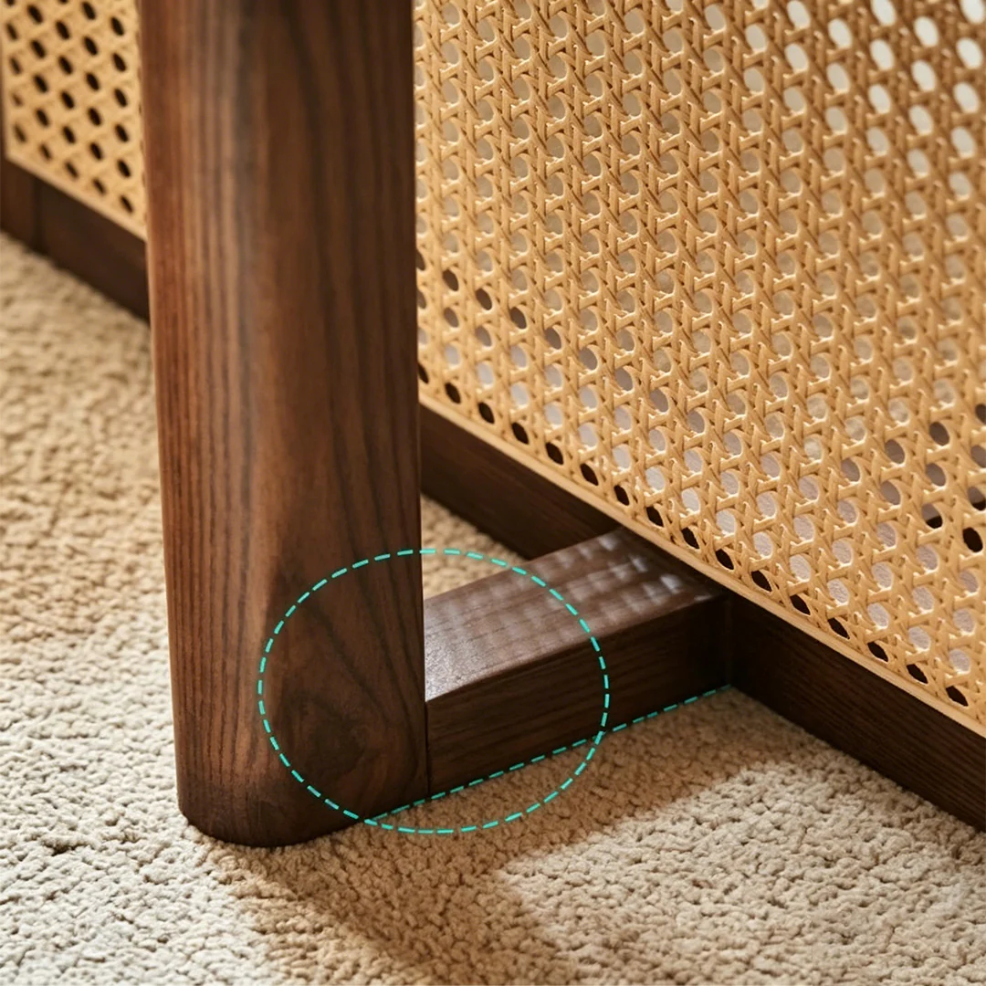 Isla Dining Table, Rattan & Solid Wood - Image 7