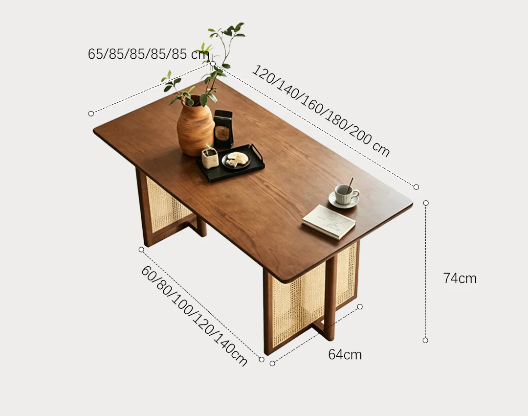Isla Dining Table, Rattan & Solid Wood - Image 8