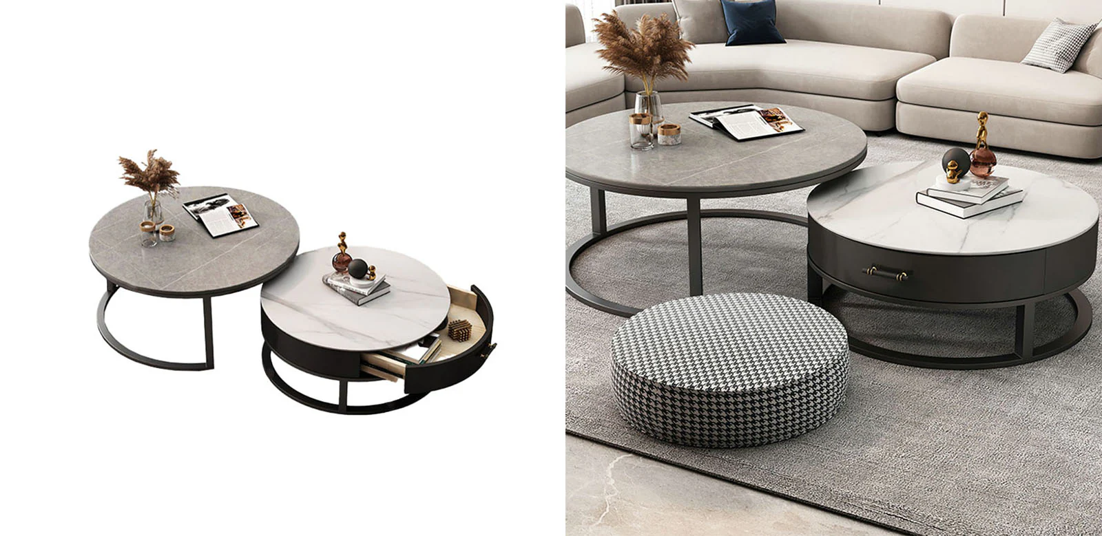 Ivan Nesting Coffee Table, Sintered Stone - Image 6
