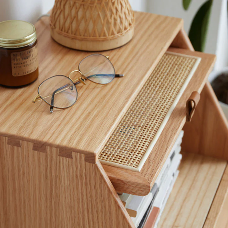 Izabella Bedside Table, Oak - Image 3