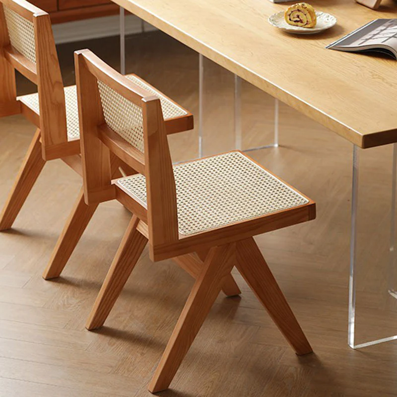 Jane Rattan Dining Chair, Solid Wood - Image 5