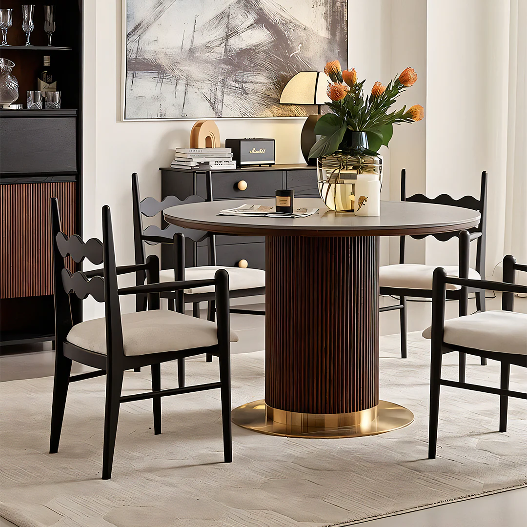 Jiro Dining Chair With Arms, Sold Wood - Image 2