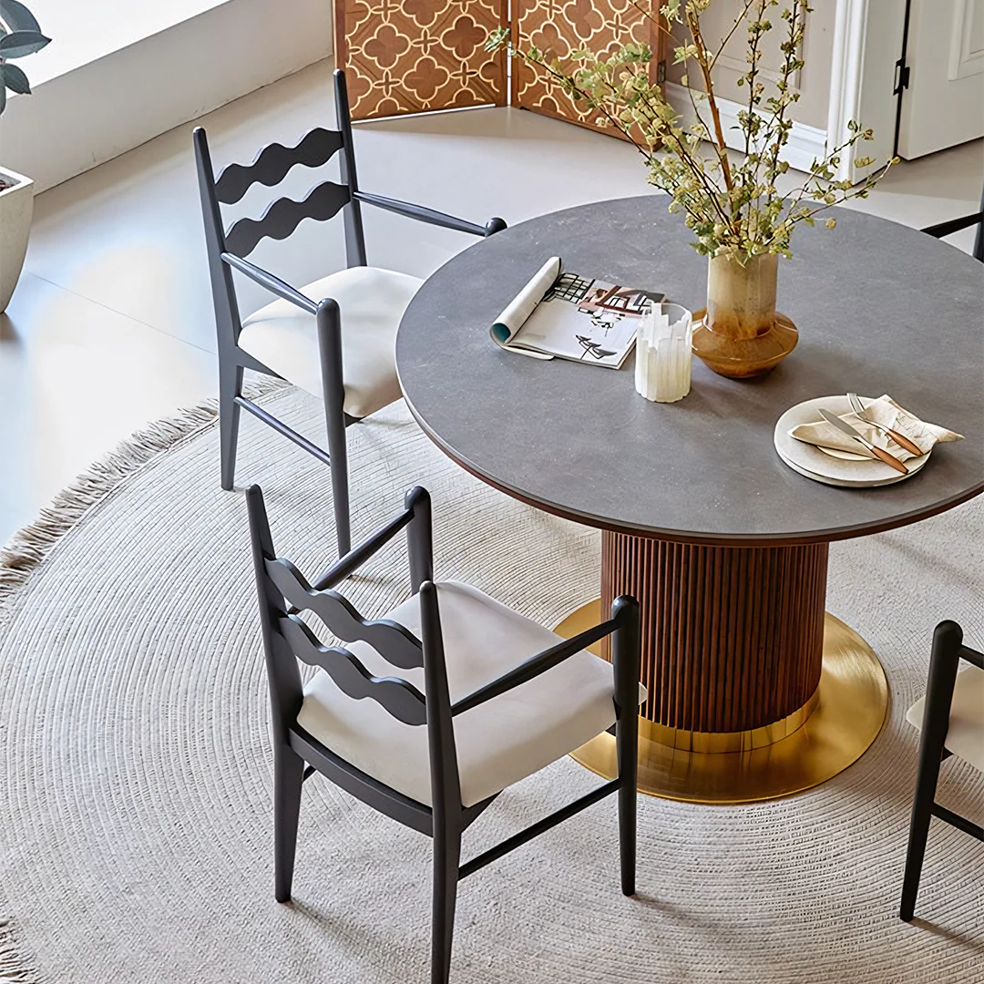 Jiro Dining Chair With Arms, Sold Wood - Image 5