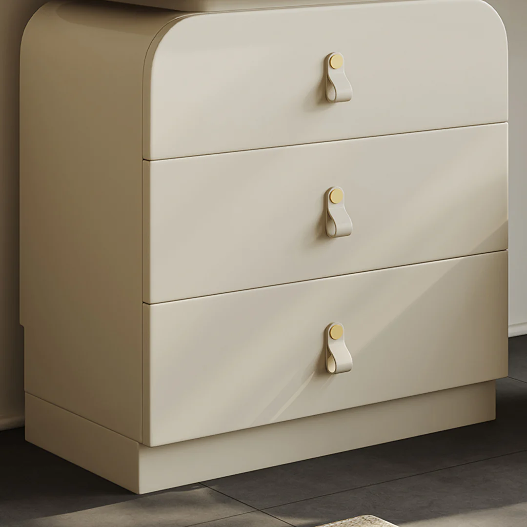Stewart Dressing Table With Chest Of Drawers & Round Mirror, Solid Wood - Image 4
