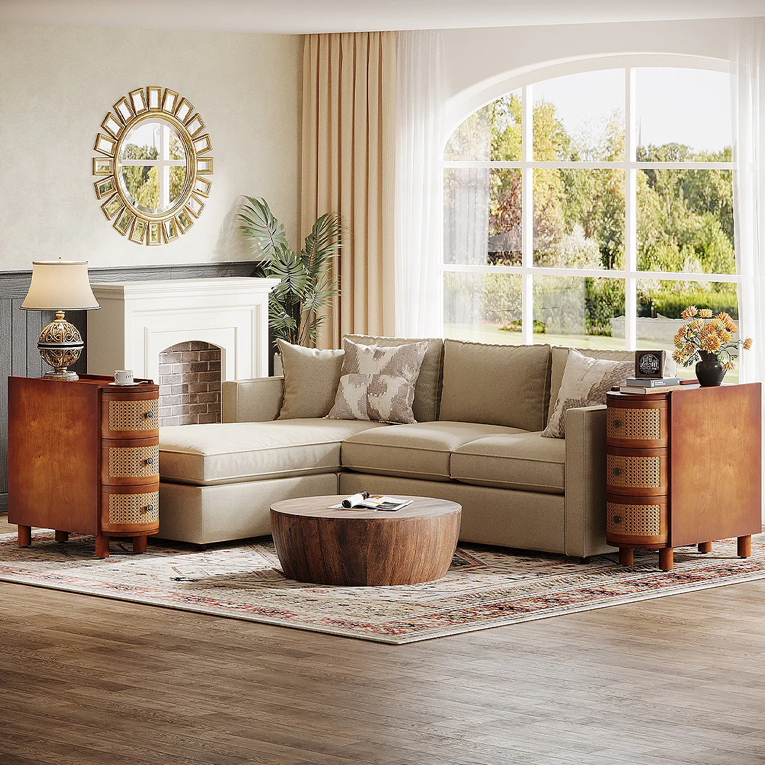 Josephine Rattan Side Table - Image 5