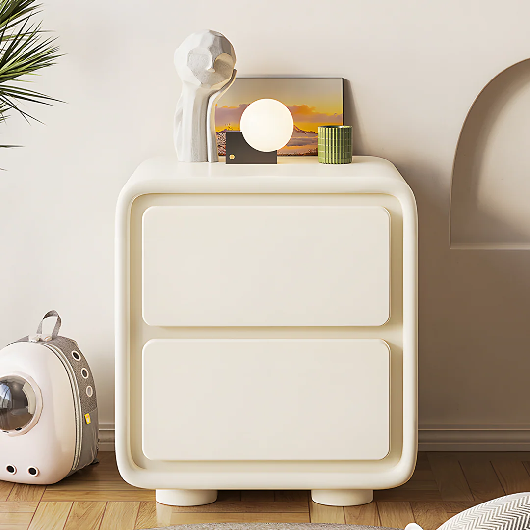 Julieta Bedside Table, Cream - Image 3