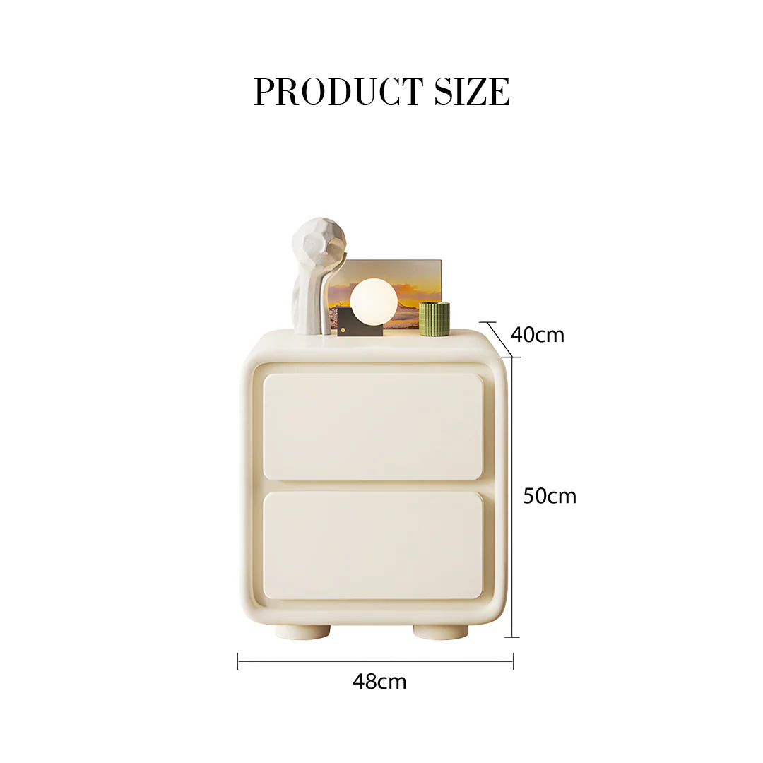 Julieta Bedside Table, Cream - Image 6