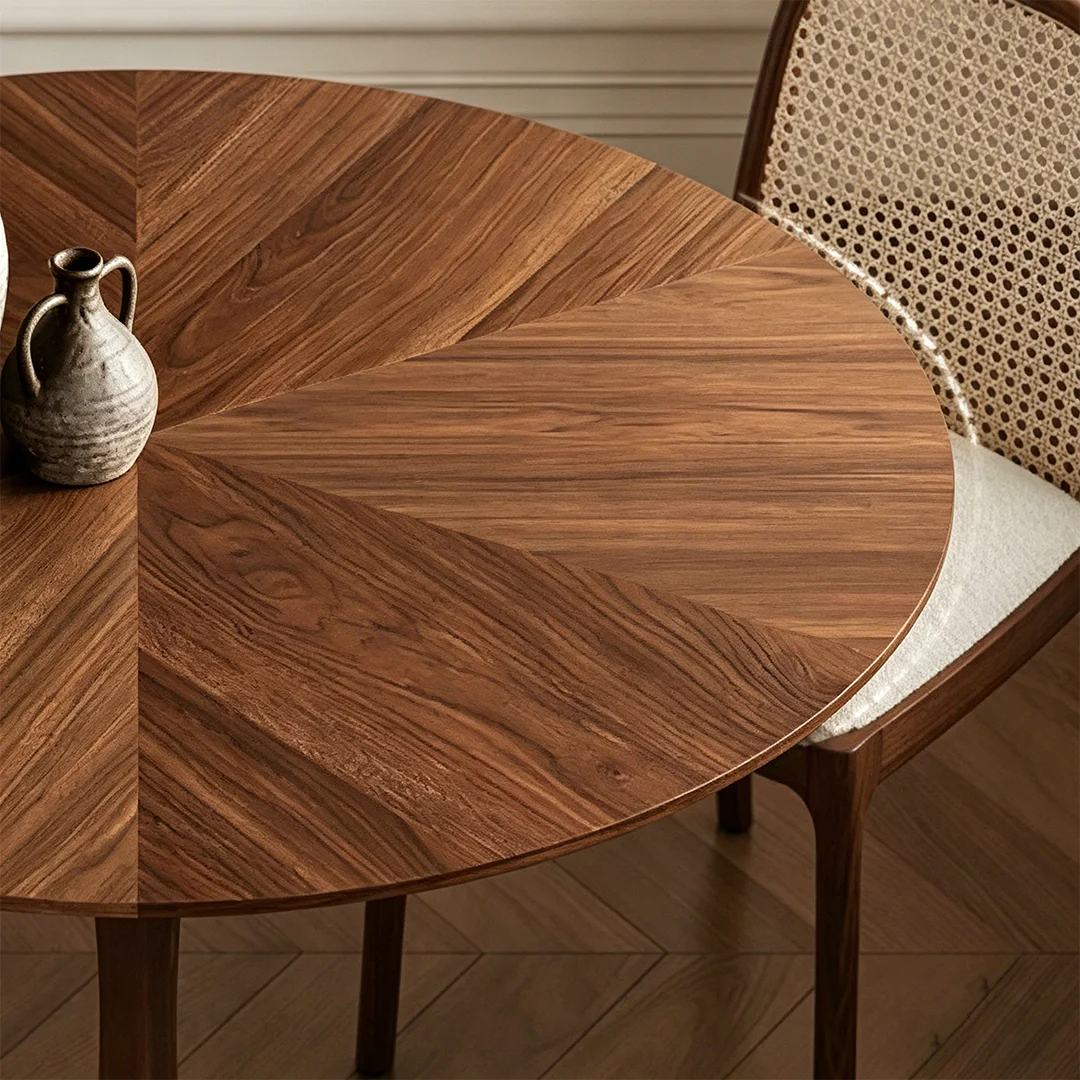 Justina Small Round Dining Table, Solid Wood - Image 6