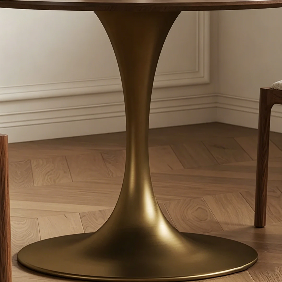 Justina Small Round Dining Table, Solid Wood - Image 8