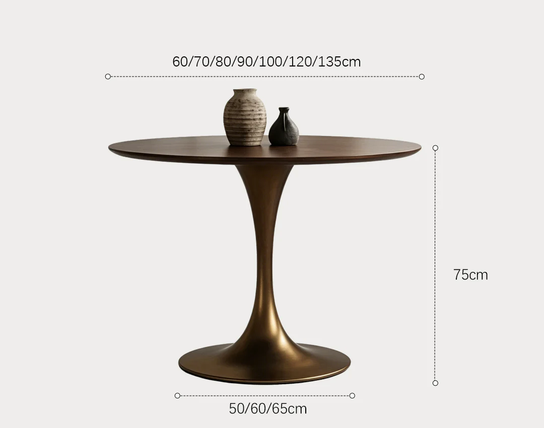 Justina Small Round Dining Table, Solid Wood - Image 9