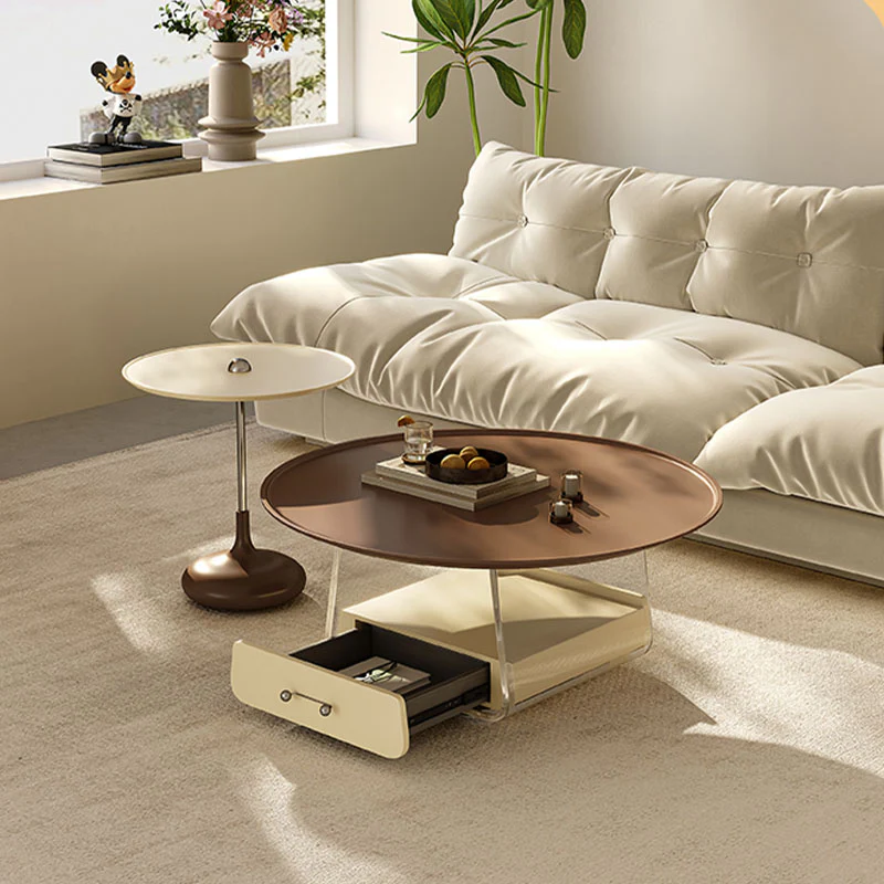 Kaolin Round Coffee Table, Stainless Steel - Image 2