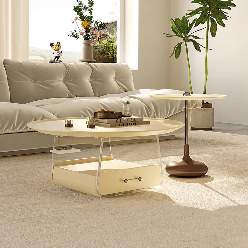 Kaolin Round Coffee Table, Stainless Steel - Image 3