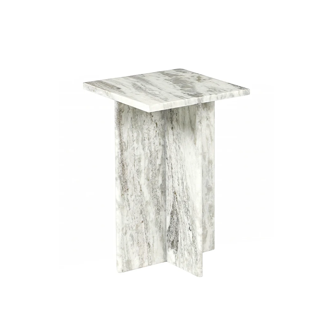 Karamchand Small Side Table, Marble - Image 3