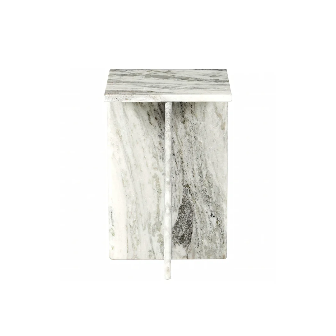 Karamchand Small Side Table, Marble - Image 4
