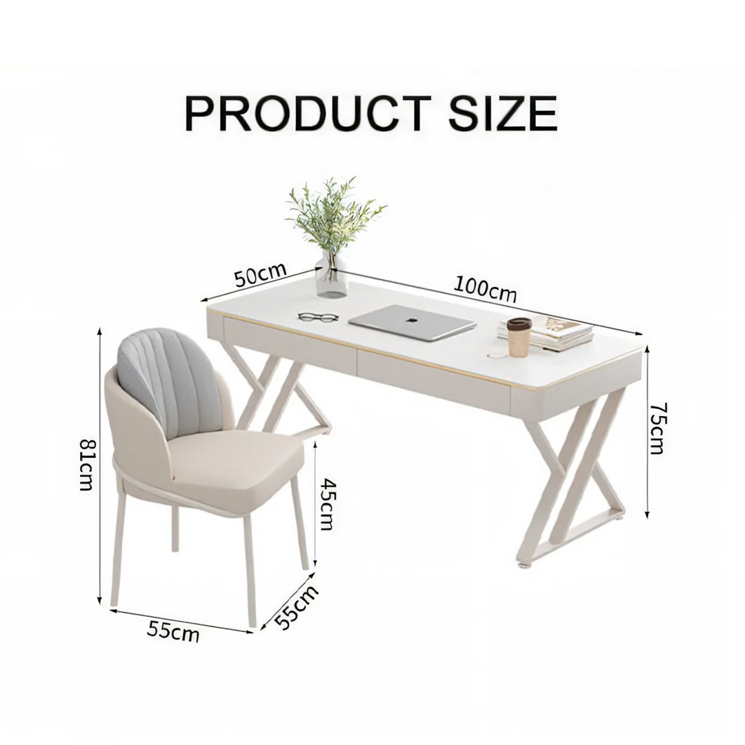 Kelly Office Desk, Sintered Stone - Image 6
