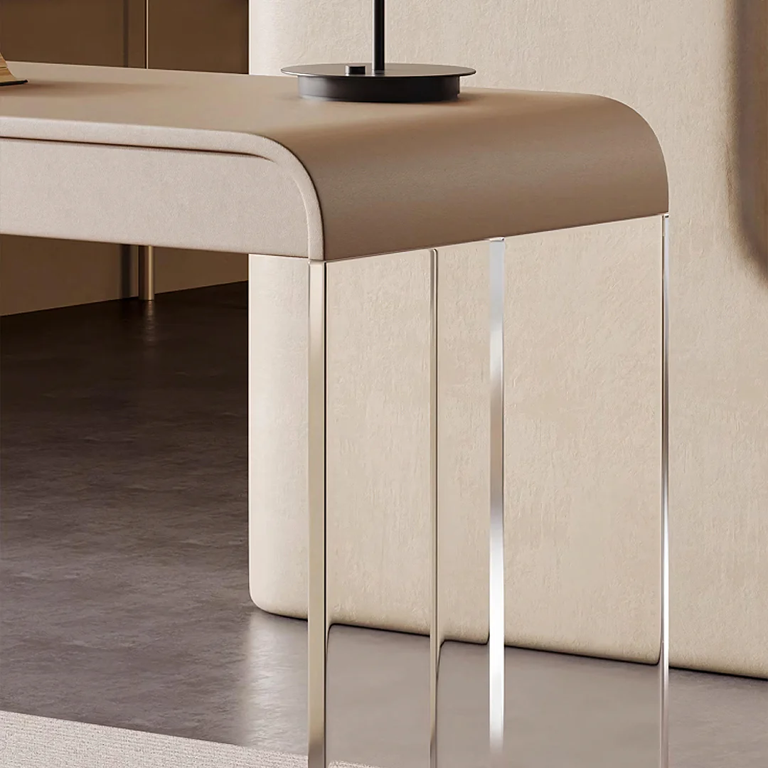 Kenji Office Desk With Storage, Cream - Image 6