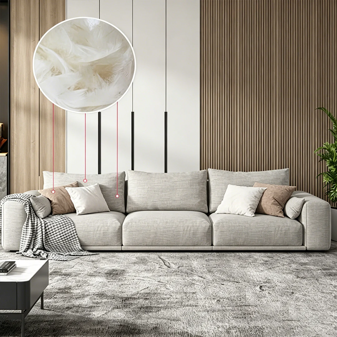 Koch Three Seater Corner, Four Seater Corner Sofa, Linen - Image 7