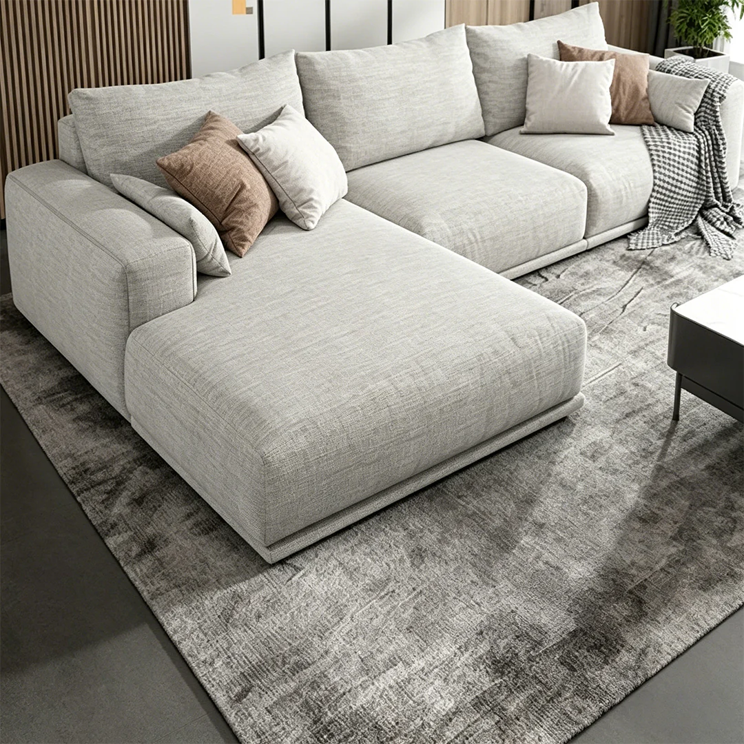 Koch Three Seater Corner, Four Seater Corner Sofa, Linen - Image 8