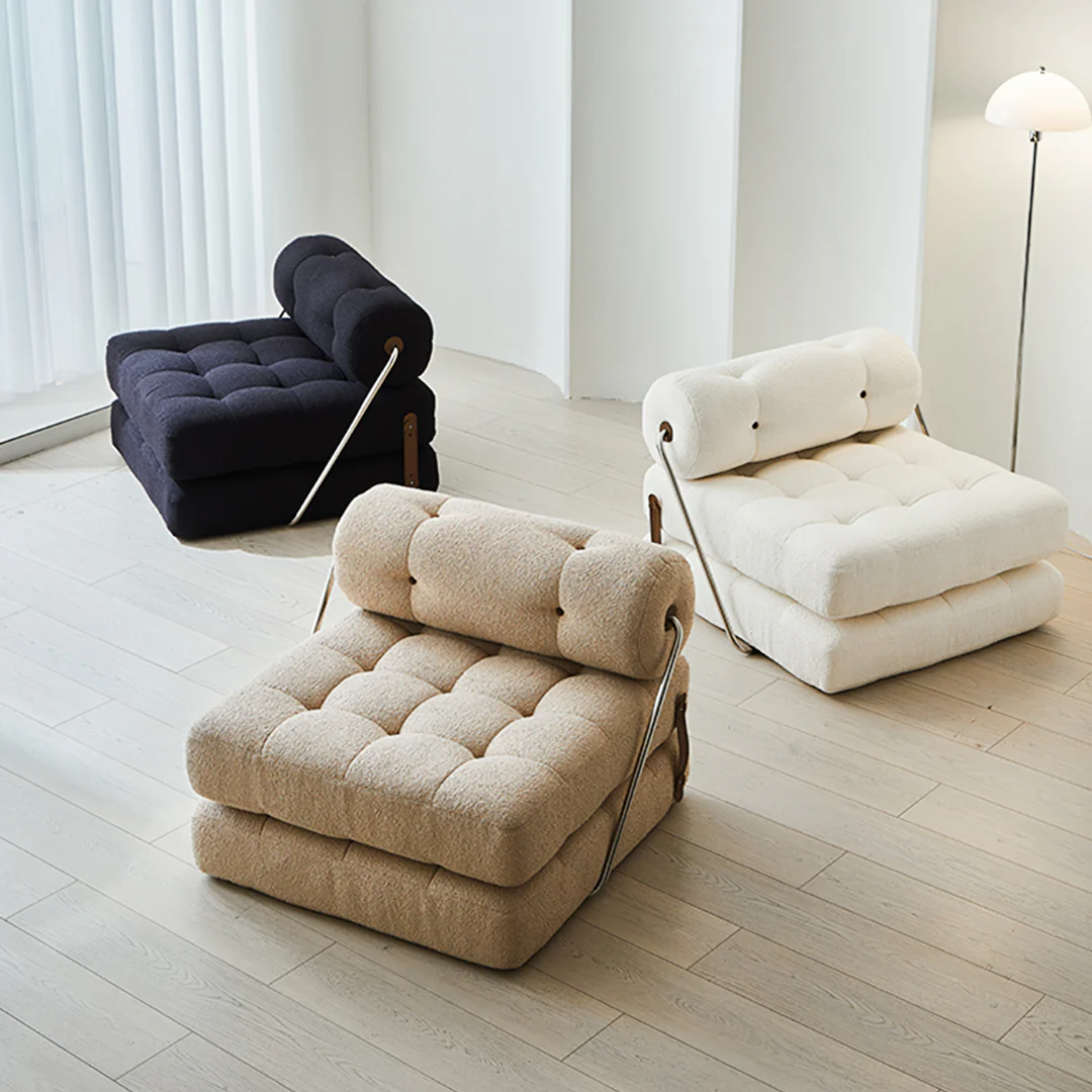 Kumar Single Seater Sofa Bed, Boucle - Image 10