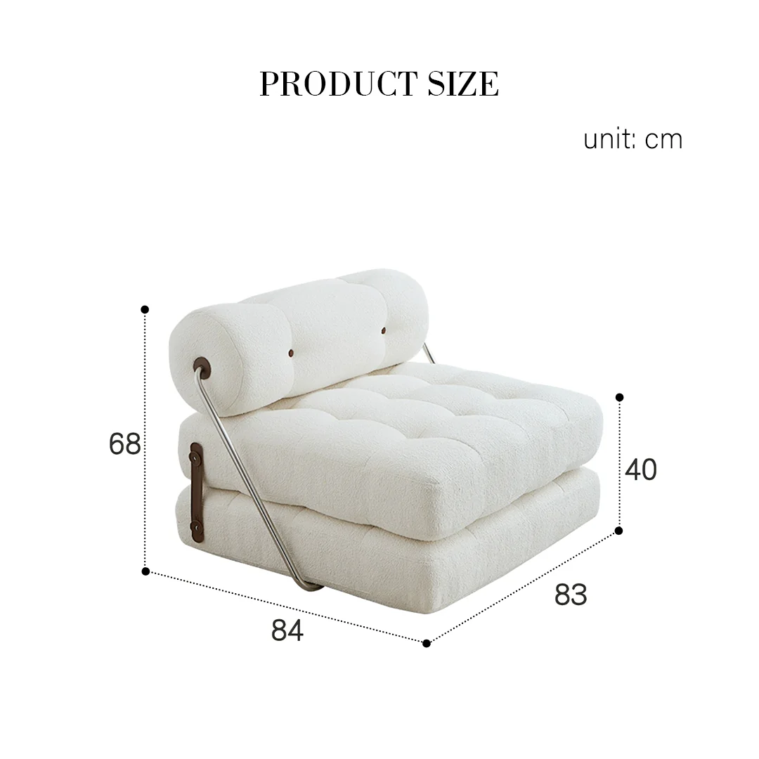 Kumar Single Seater Sofa Bed, Boucle - Image 11