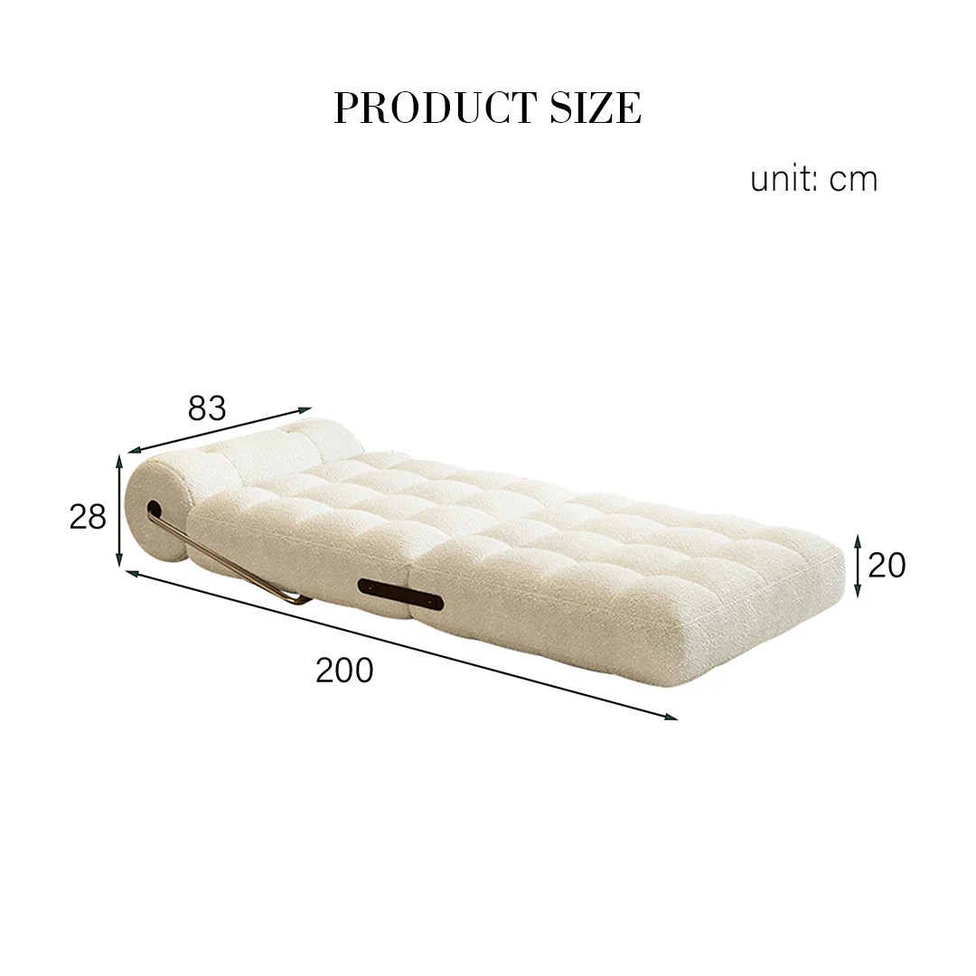 Kumar Single Seater Sofa Bed, Boucle - Image 13