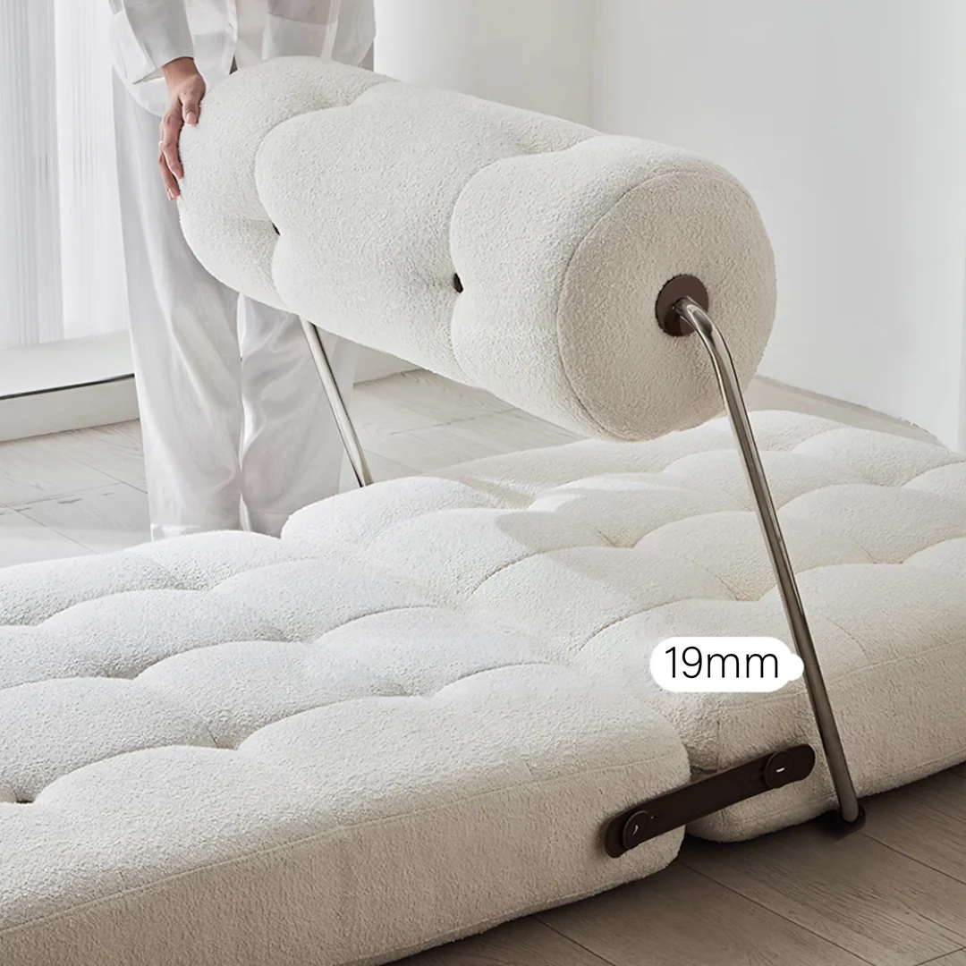 Kumar Single Seater Sofa Bed, Boucle - Image 4