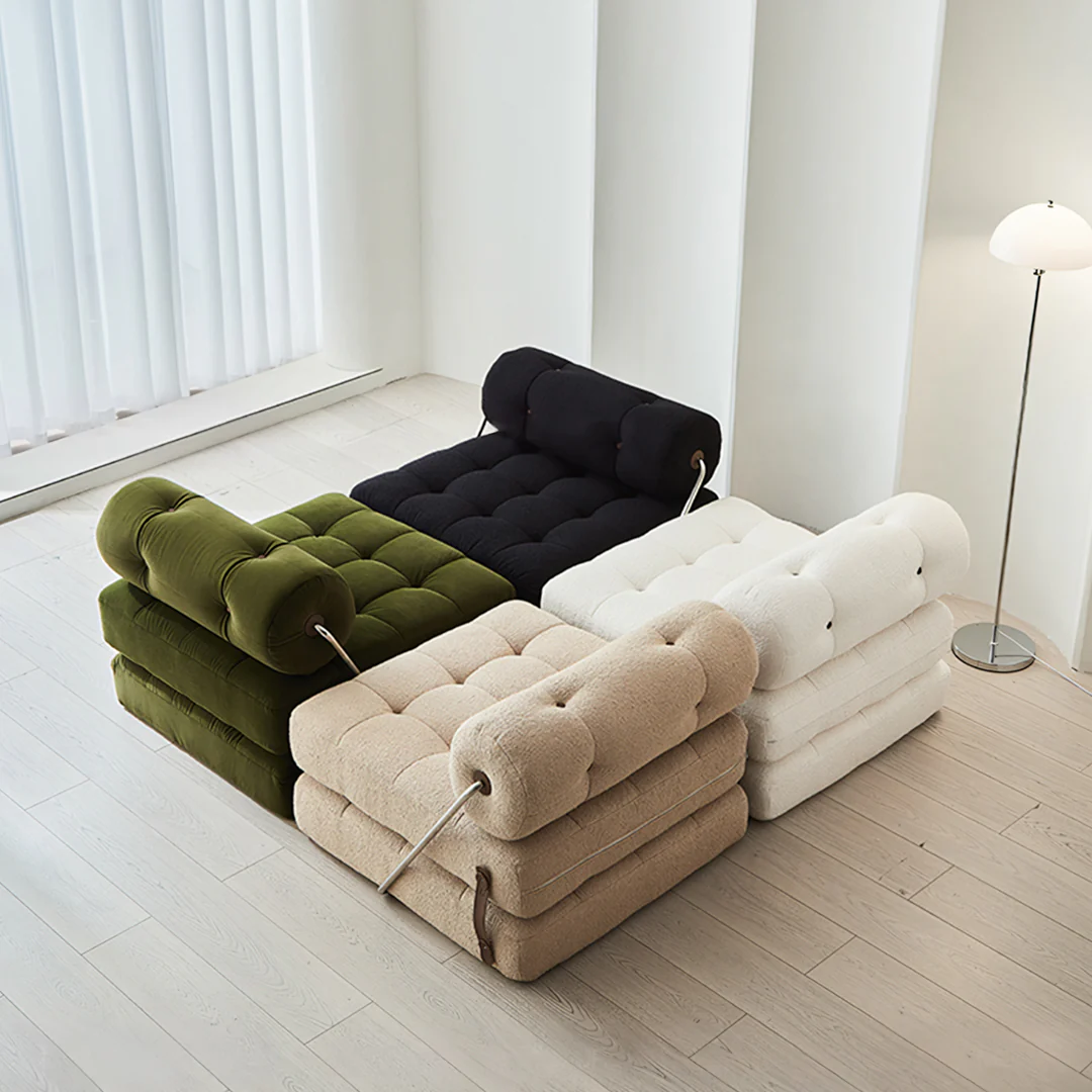 Kumar Single Seater Sofa Bed, Boucle - Image 8