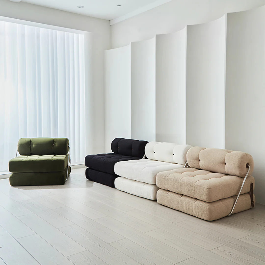 Kumar Single Seater Sofa Bed, Boucle - Image 9