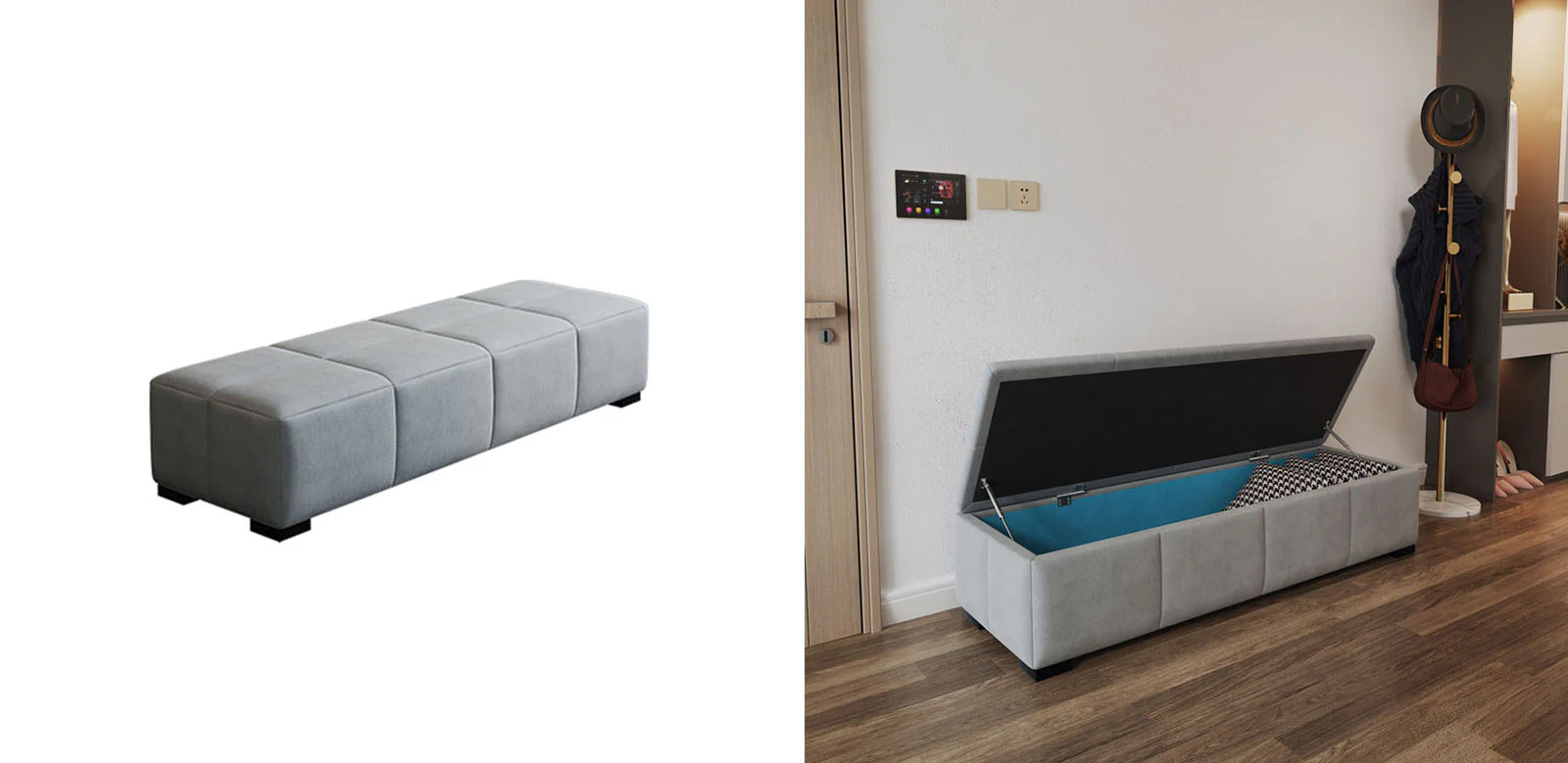 LA23 Bench Storage, Velvet - Image 5