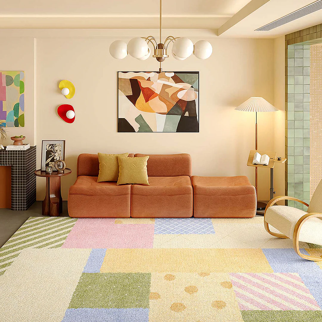 Lacey Grid Patchwork Rug - Image 4