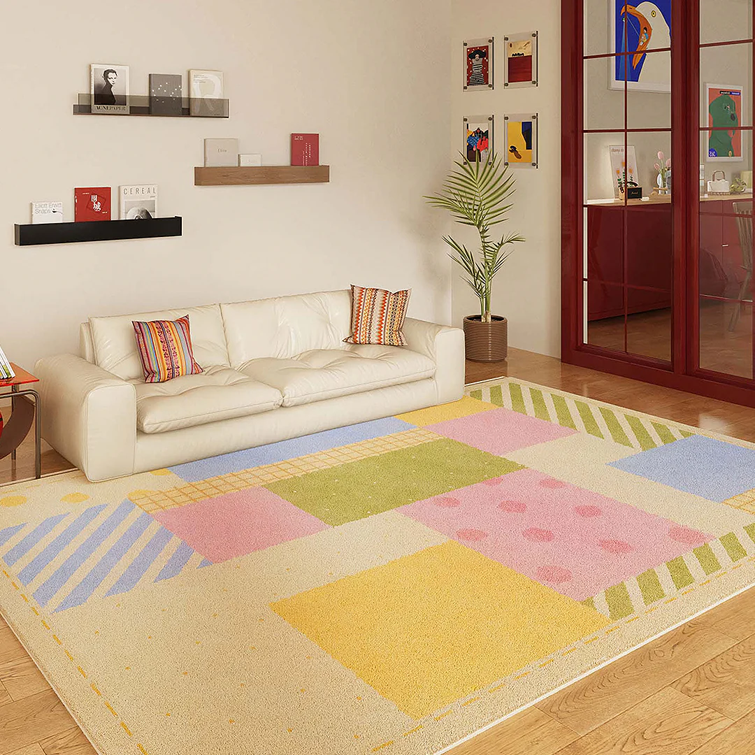 Lacey Grid Patchwork Rug - Image 5