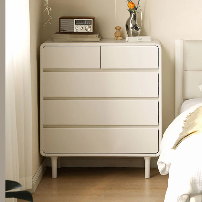 Lance Cabinet, White & Wood - Image 5