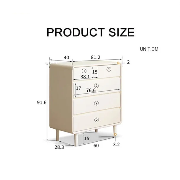 Lance Cabinet, White & Wood - Image 6