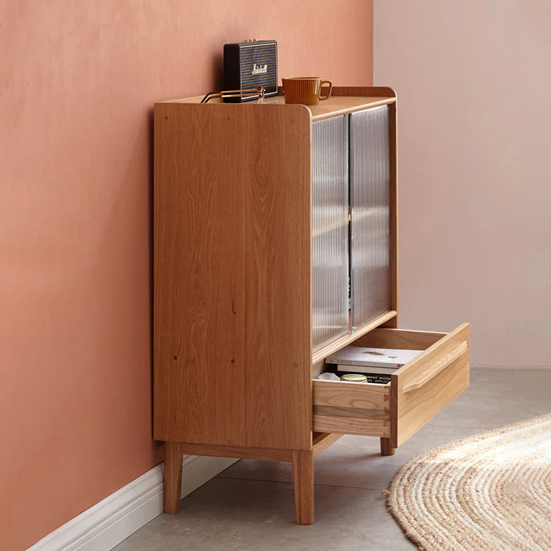 Laura Sideboard with Glass Door and Drawer, Oak - Image 3