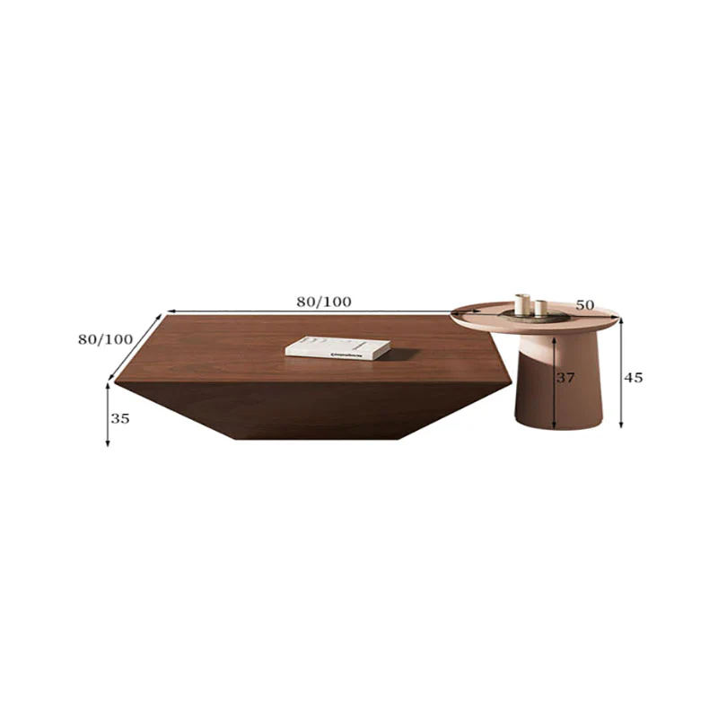 Lavone Coffee Table With TV Stand Set, Walnut - Image 5