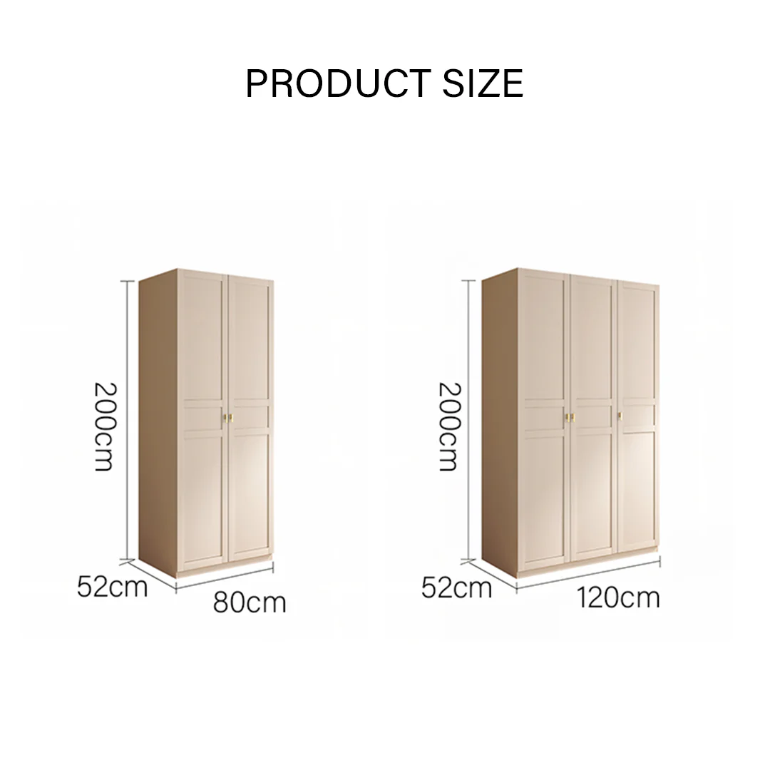 Leclerc Tall Wooden Wardrobe, Cream 160 x 52 x 240cm, Clearance - Image 10