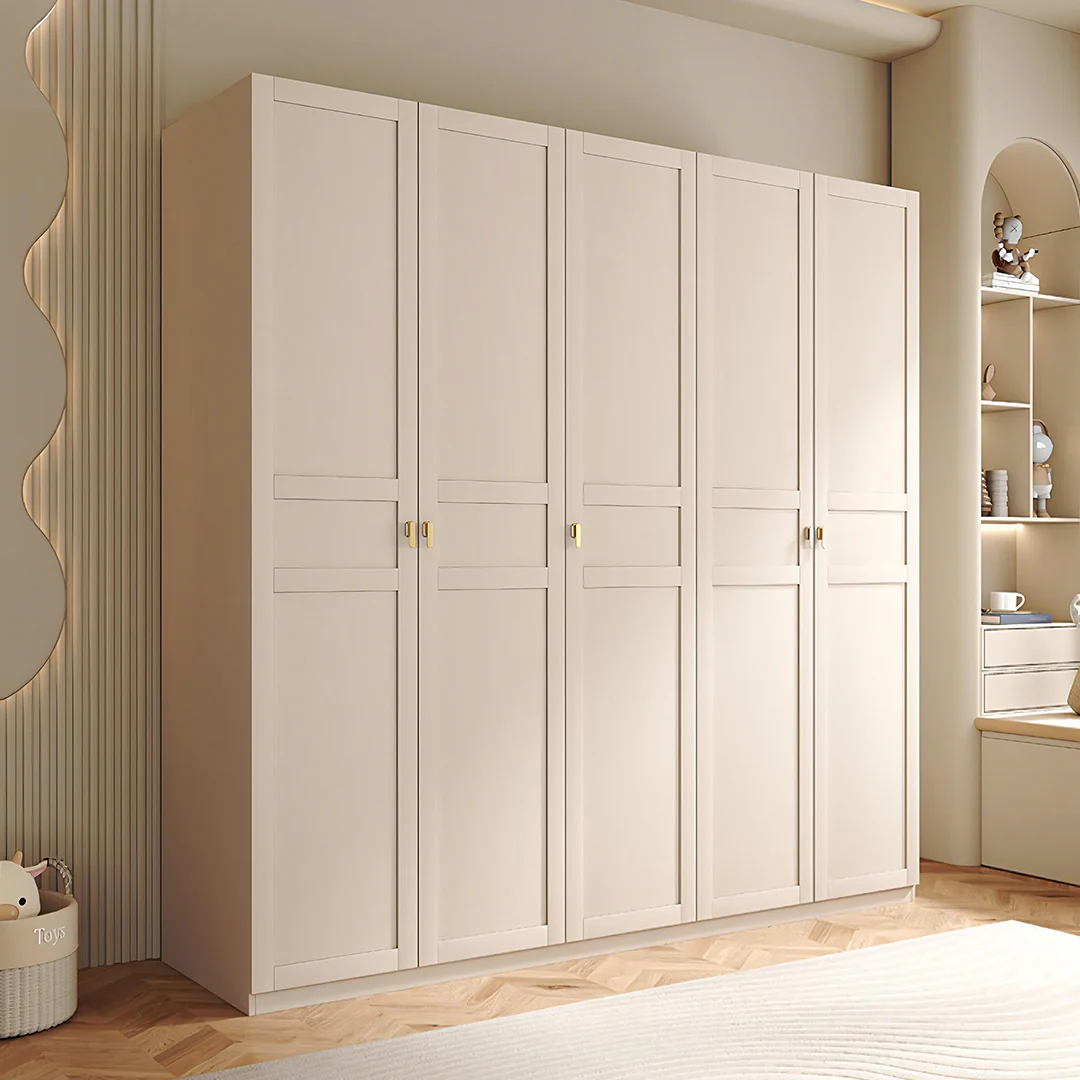 Leclerc Tall Wooden Wardrobe, Cream 160 x 52 x 240cm, Clearance - Image 6
