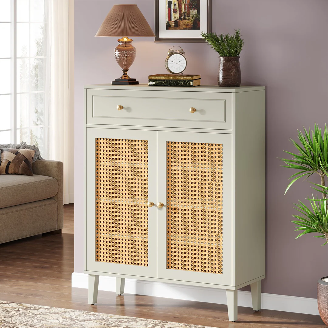 Lena Wooden Sideboard, Storage Cabinet With Drawer - Image 2