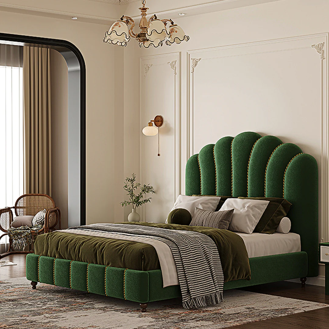 Leocadia King Size Bed, Super King Size Bed, Velvet - Image 2