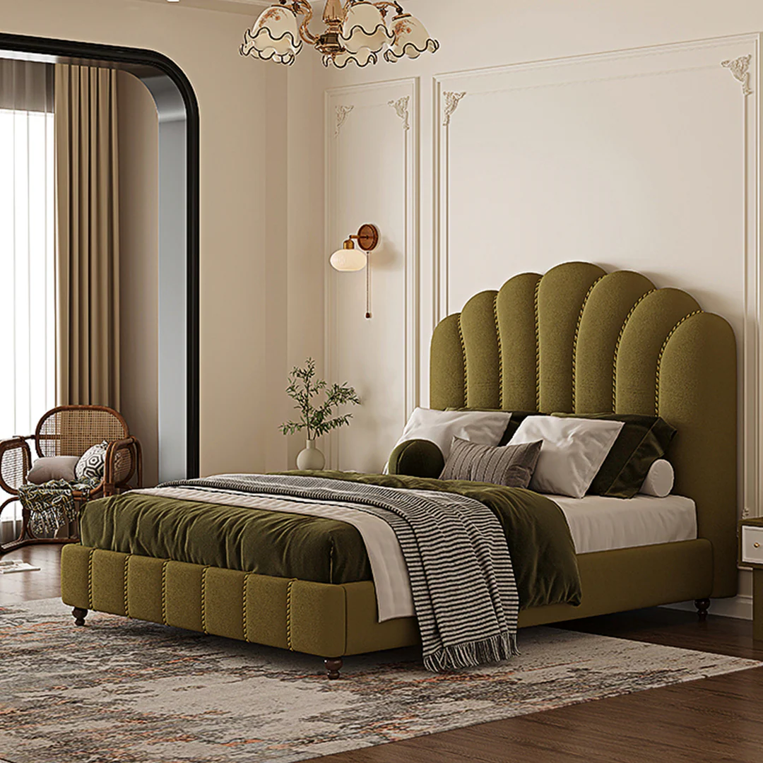Leocadia King Size Bed, Super King Size Bed, Velvet - Image 4