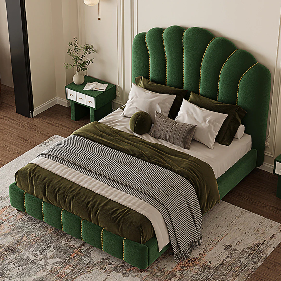 Leocadia King Size Bed, Super King Size Bed, Velvet - Image 5